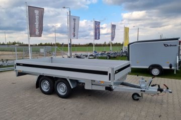 hamowana przyczepa skrzyniowa, 2 osie, DMC 2500 kg