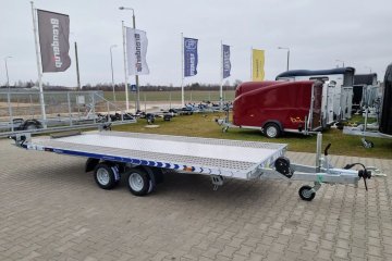 laweta 450x210cm przyczepa uchylana podnoszona amortyzatorami, 2700 kg