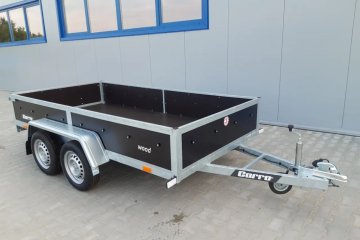 300x150x 40 cm, przyczepa skrzyniowa 2 osie, burty sklejka