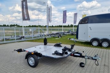 przyczepa pod 2 motocykle, motory, quad, opuszczana do załadunku